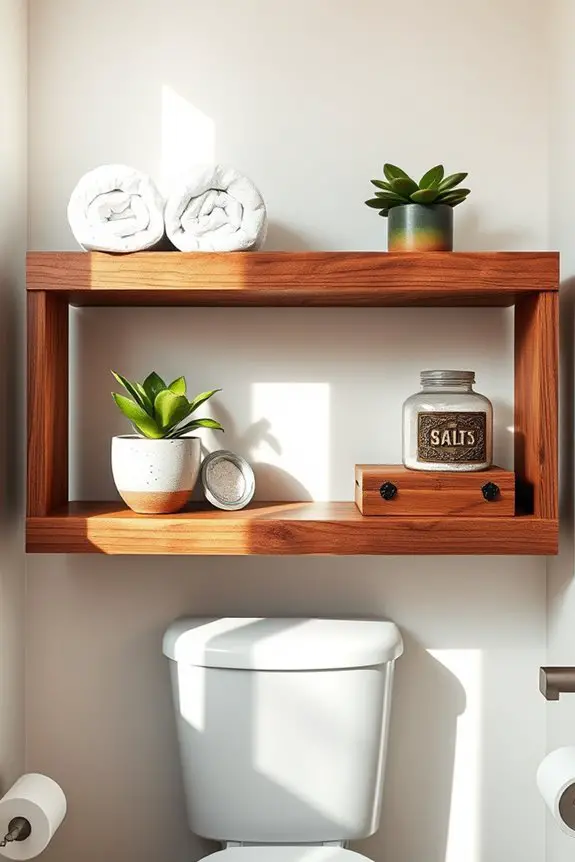 rustic wood shelving charm
