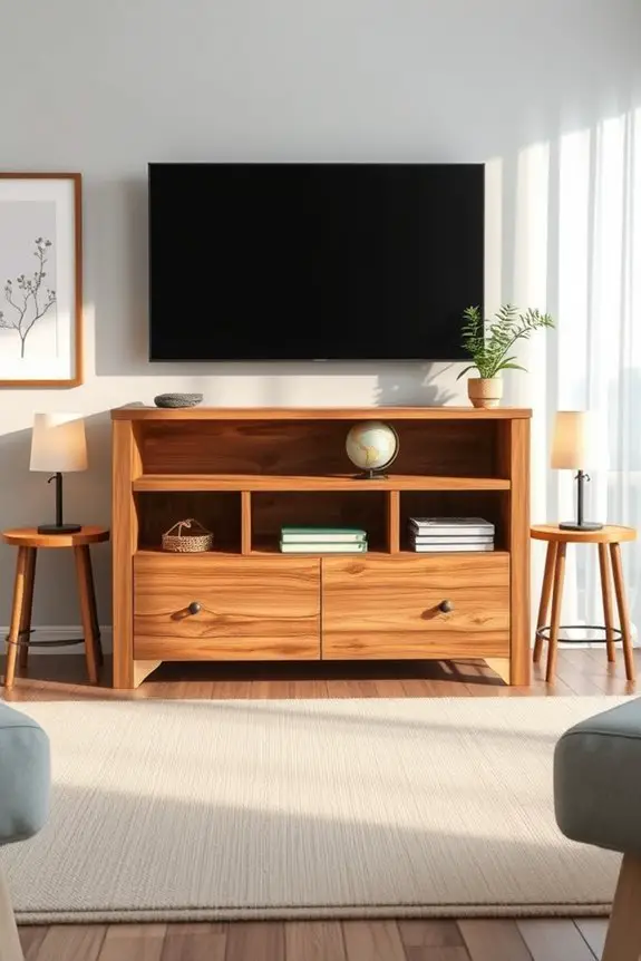 rustic wood tv stand design