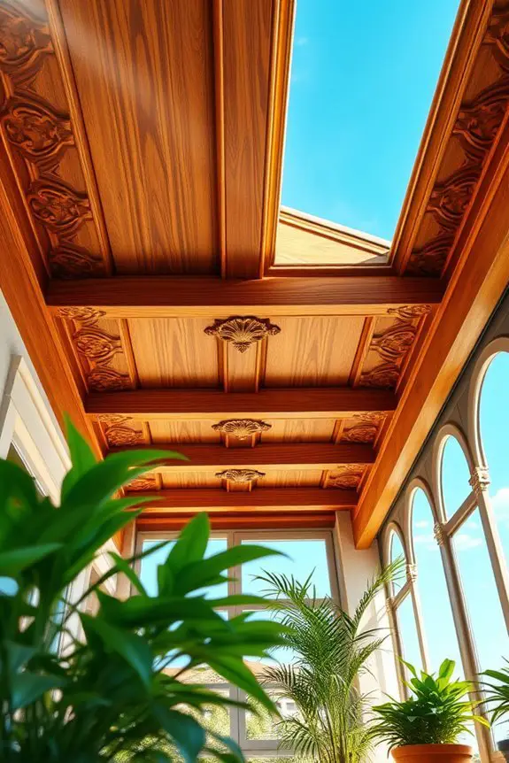 rustic wooden beam elegance