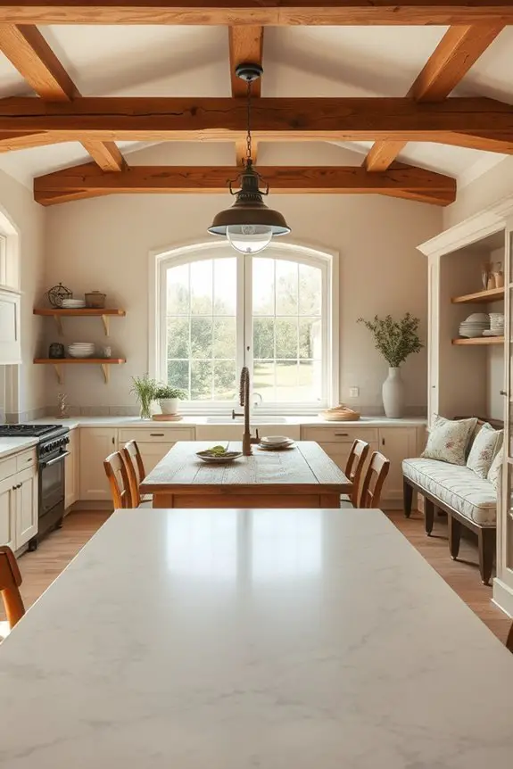 rustic wooden beams charm