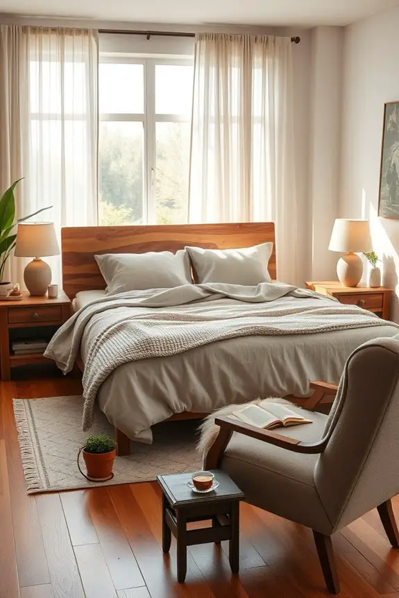 rustic wooden bedroom decor