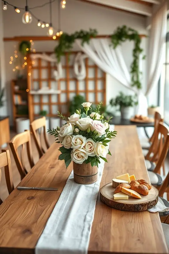rustic wooden bridal decor