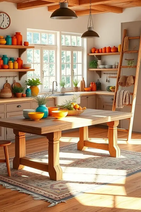 rustic wooden kitchen accents