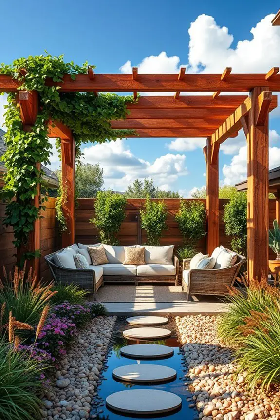 rustic wooden pergola charm