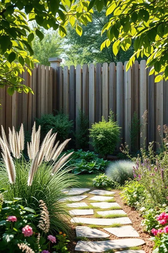 rustic wooden privacy fencing
