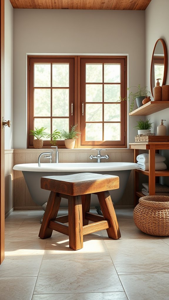 rustic wooden stool benefits