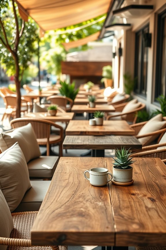 rustic wooden tables charm