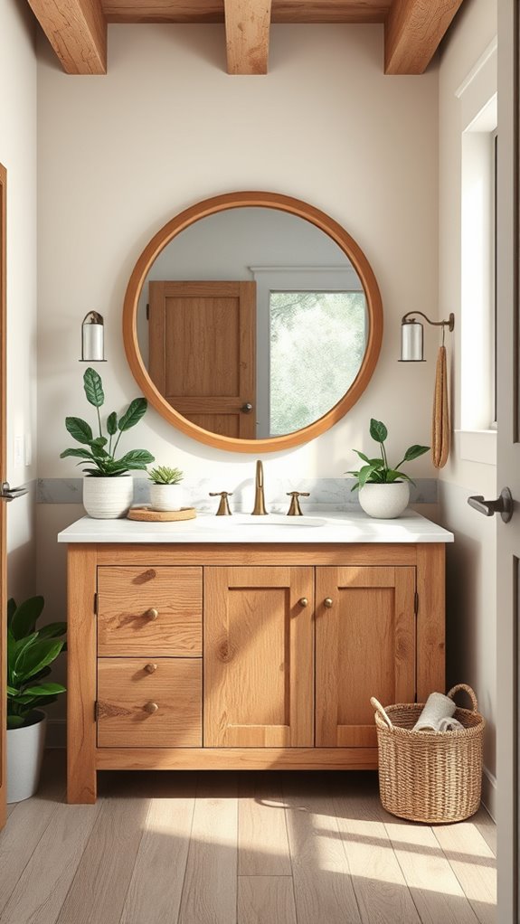 rustic wooden vanity designs