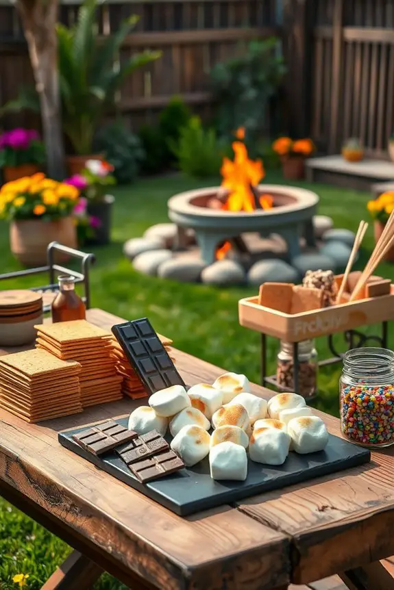 s mores station for gatherings