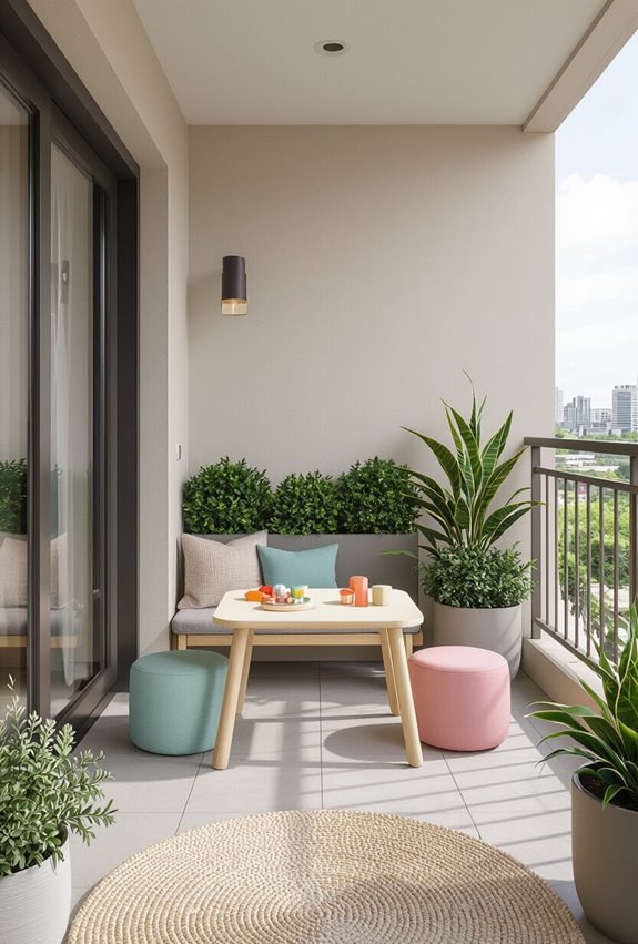 safe soft play balcony setup