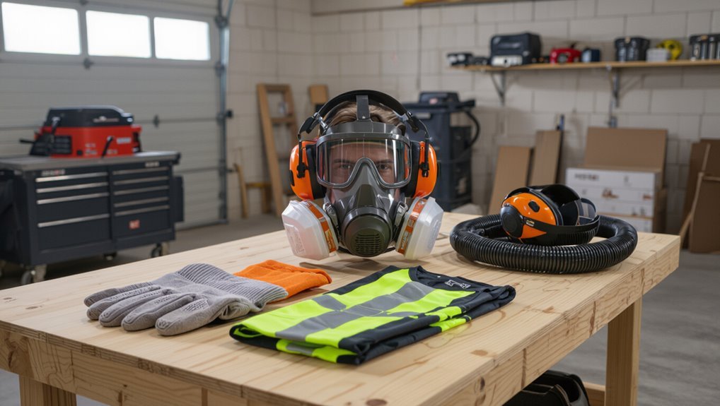 safety gear and ventilation