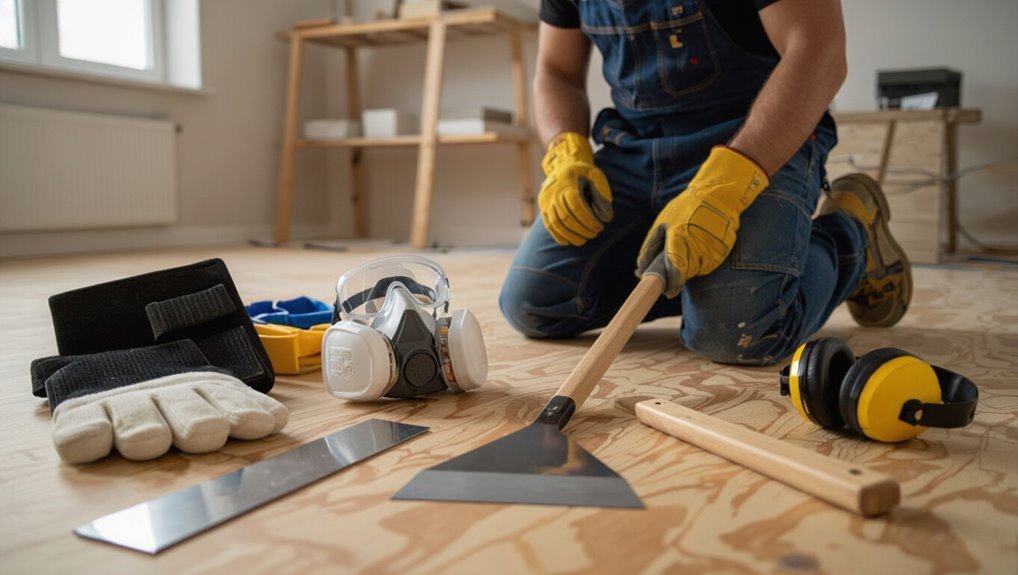 safety gear and workspace preparation