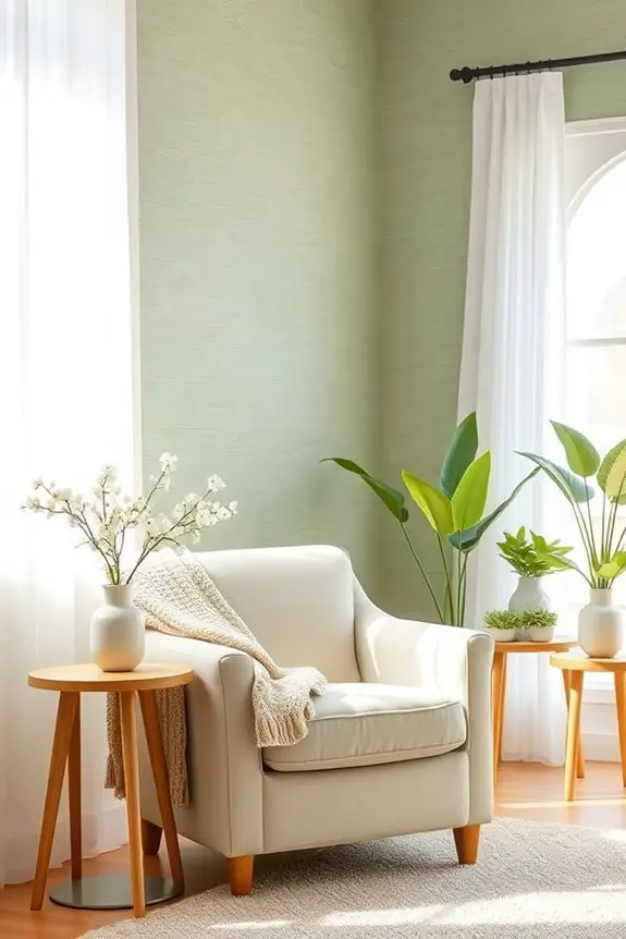 sage green cozy retreat