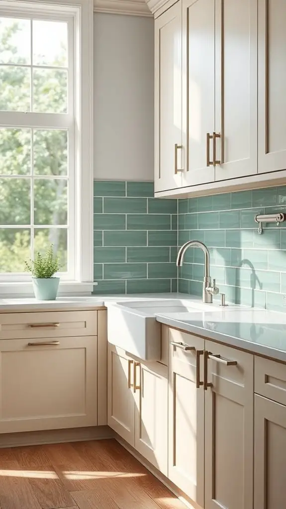 sage green kitchen elegance