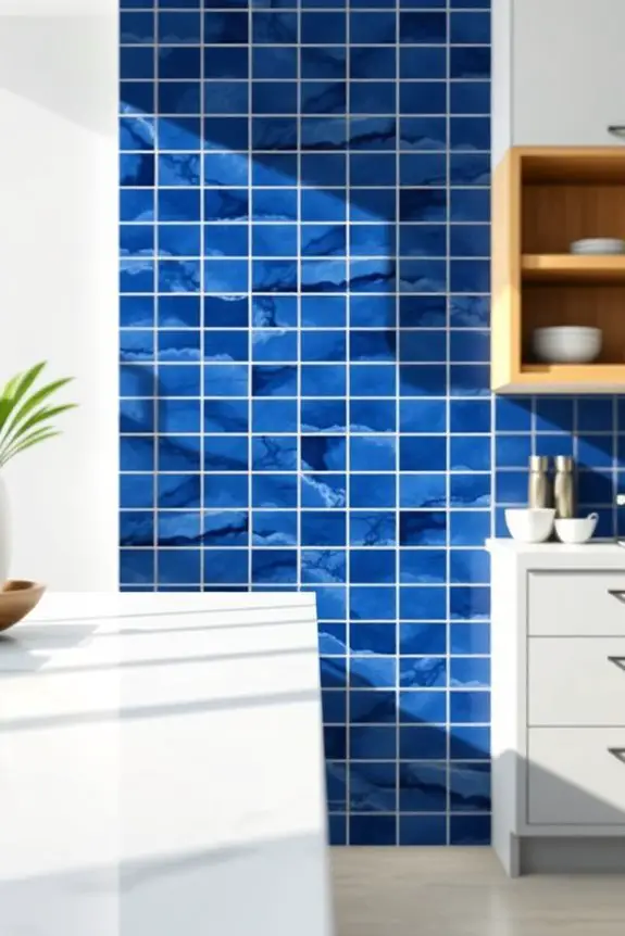 sapphire blue kitchen elegance