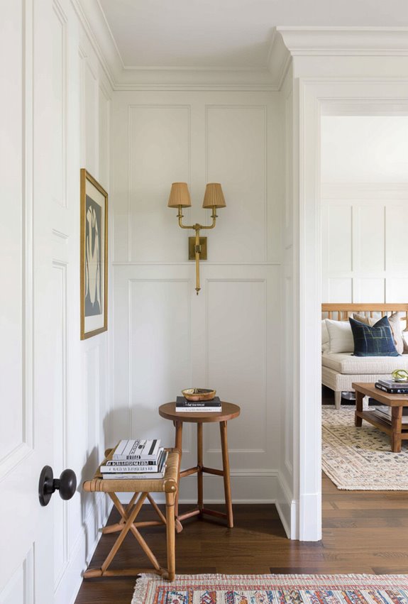 scale appropriate paneling and wainscoting
