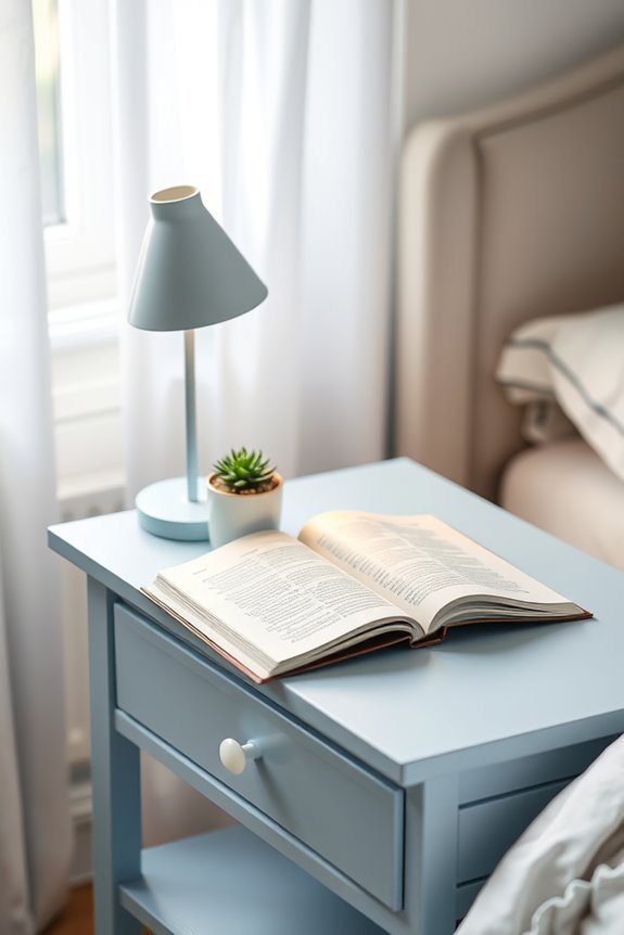 scandinavian blue nightstand elegance