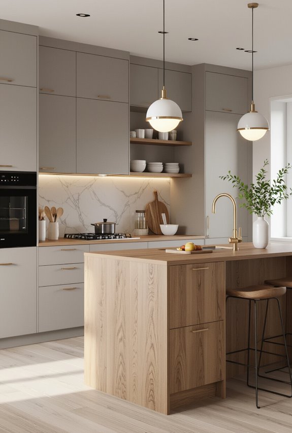 scandinavian gray with oak