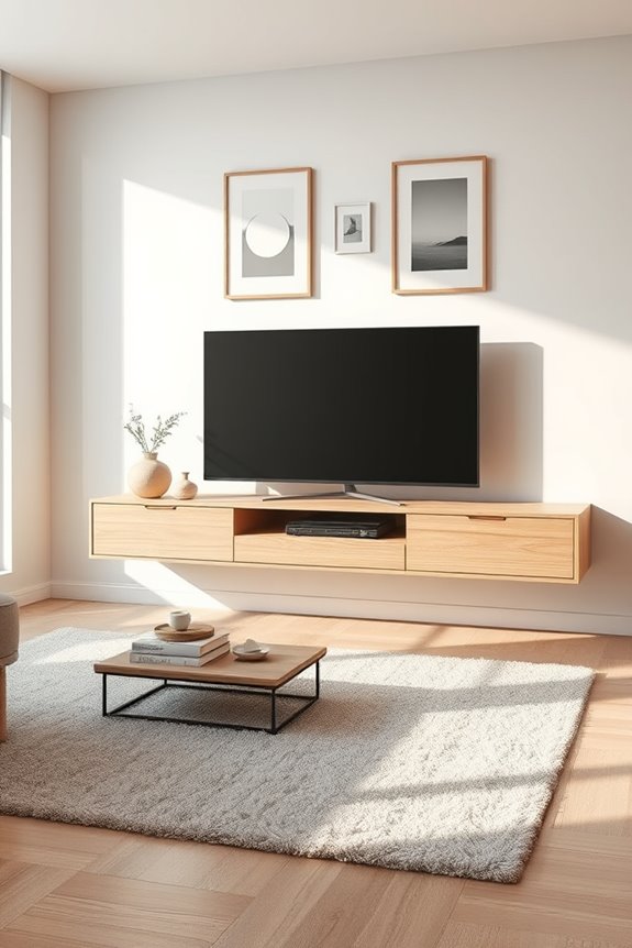 scandinavian minimalist floating design