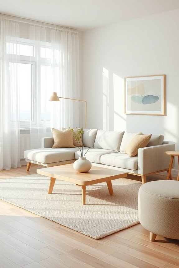 scandinavian minimalist living room