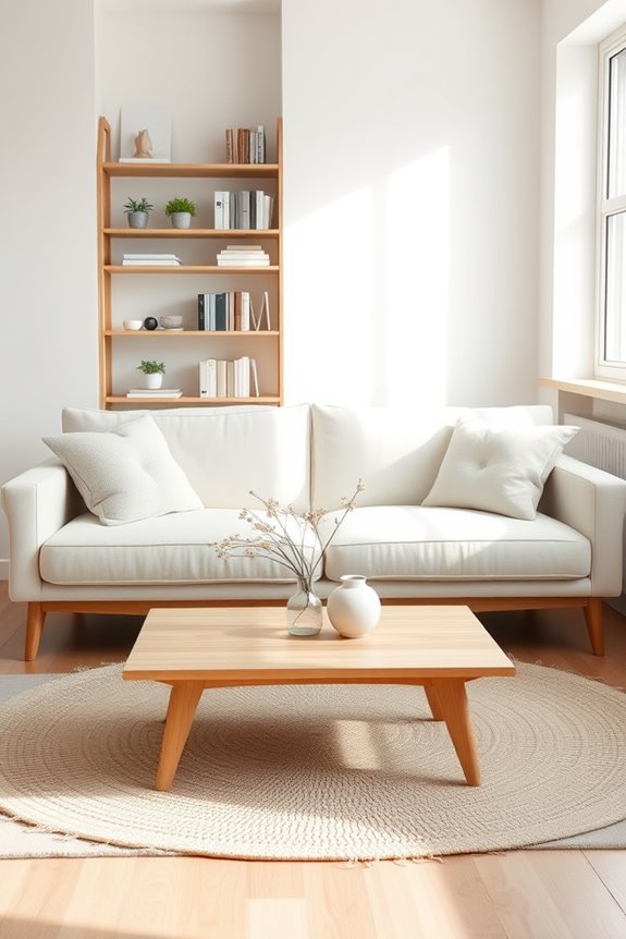 scandinavian minimalist living space