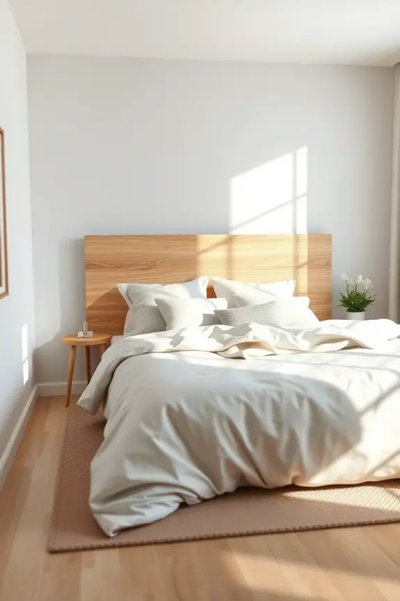 scandinavian minimalist wood headboards