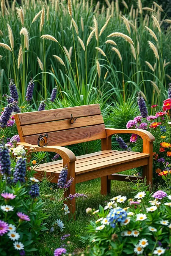 scenic garden bench retreat