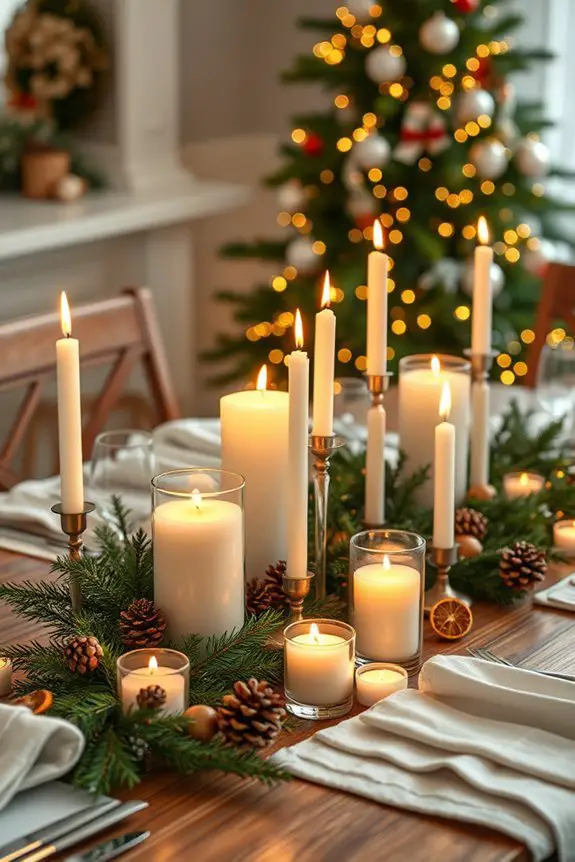 scented candle holiday ambiance