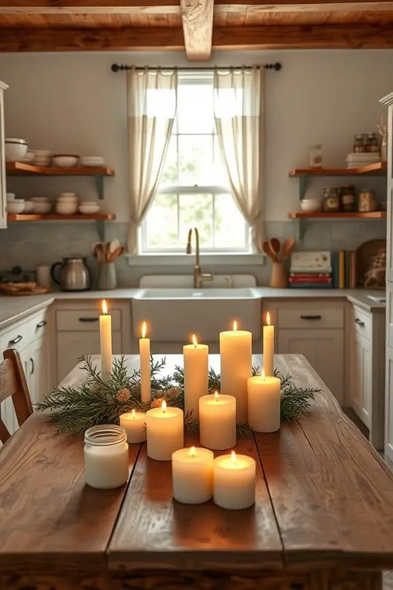 scented candles create ambiance