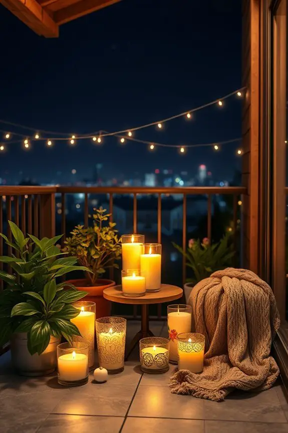 scented candles create ambiance