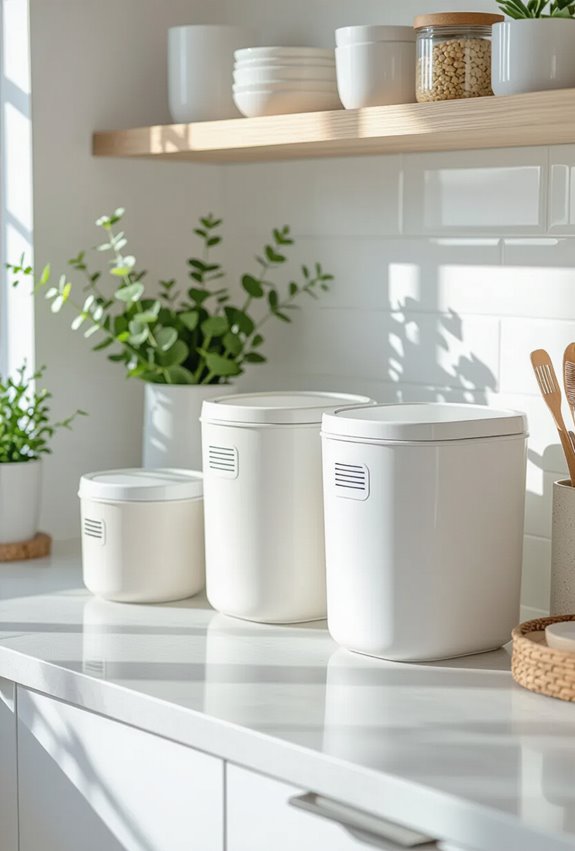 scented filtered lidded bins