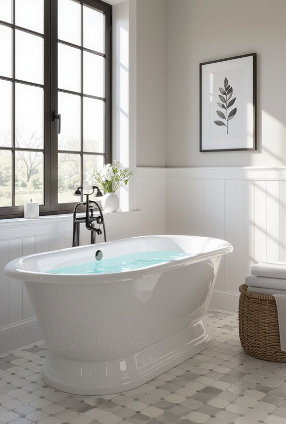 sculpted freestanding tub elegance