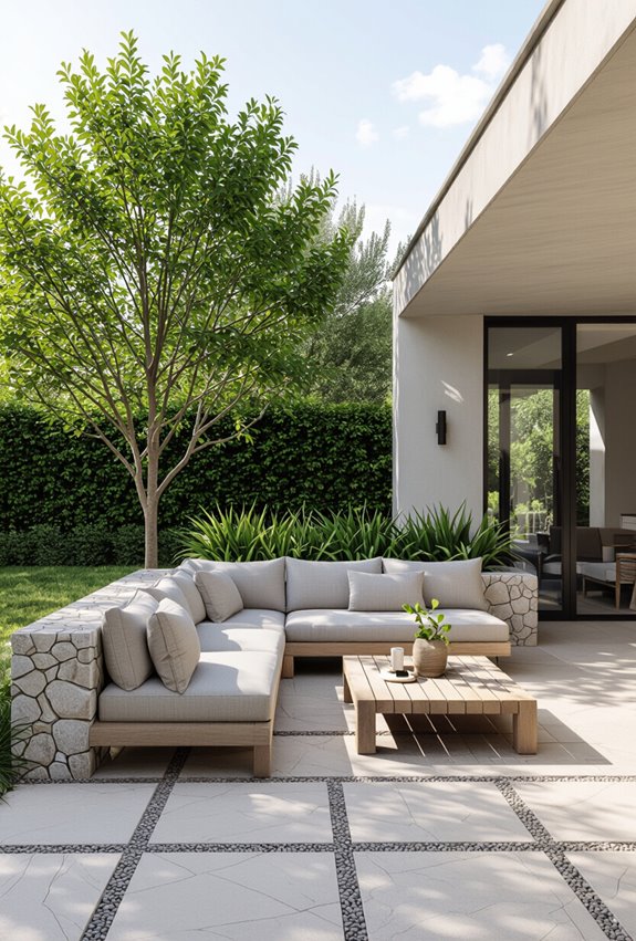 sculpted seamless natural patio