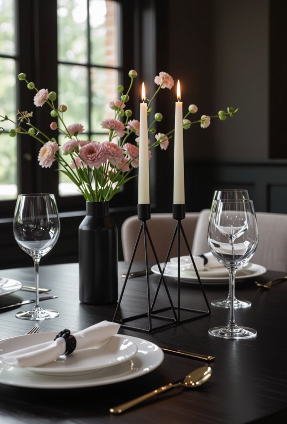 sculptural candleholders for ambiance