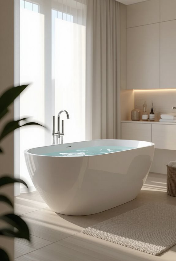 sculptural freestanding tub sanctuary