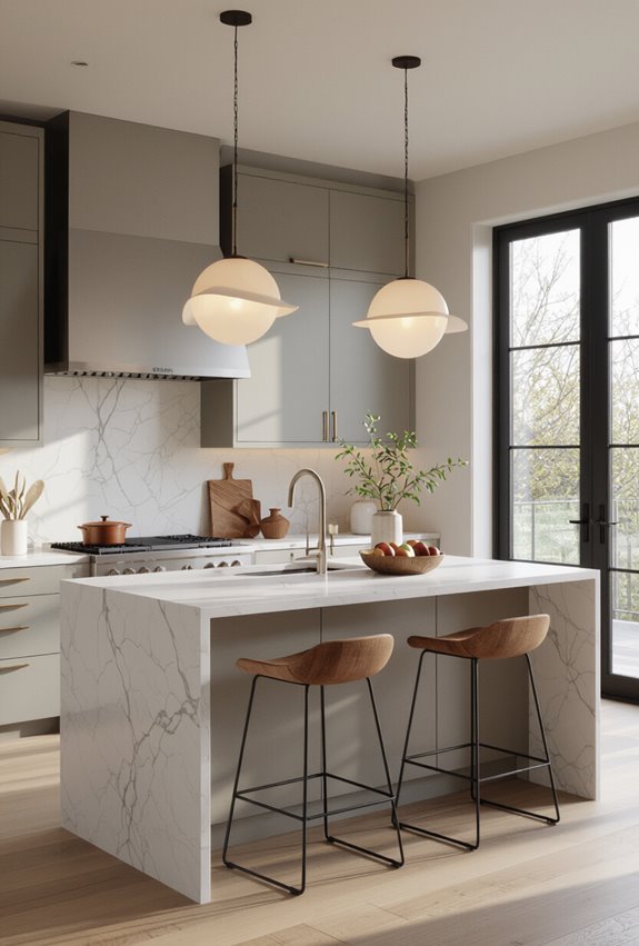 sculptural pendants as focal