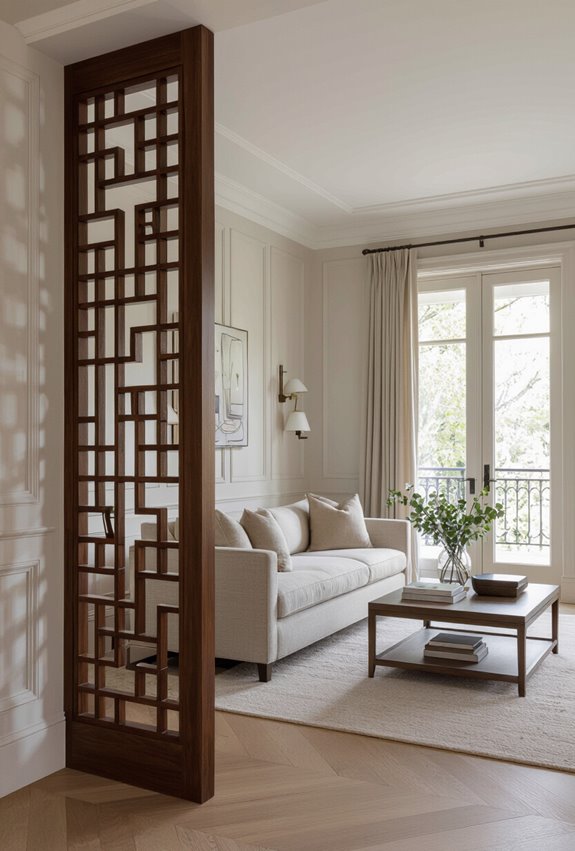 sculptural period appropriate room dividers