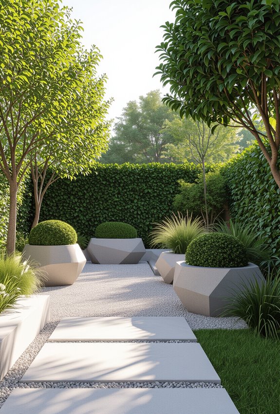 sculptural runway garden display