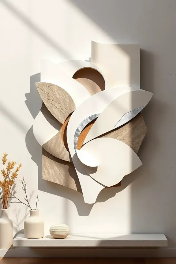 sculptural wall art enhancement