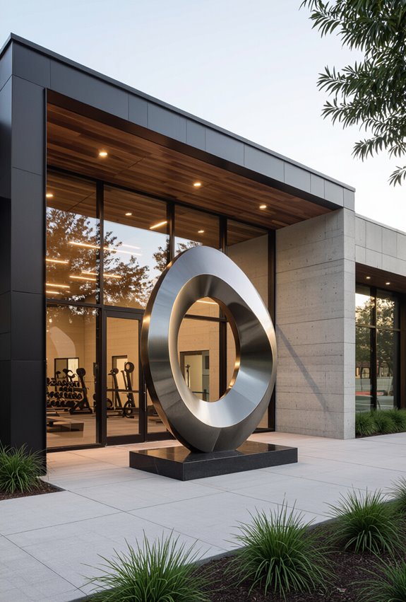 sculpture led branded entrance landmark