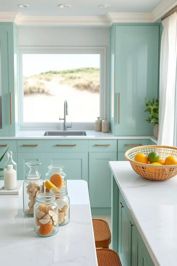 seafoam green coastal decor