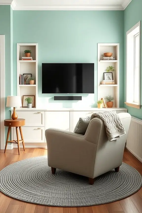 seafoam green cozy retreat