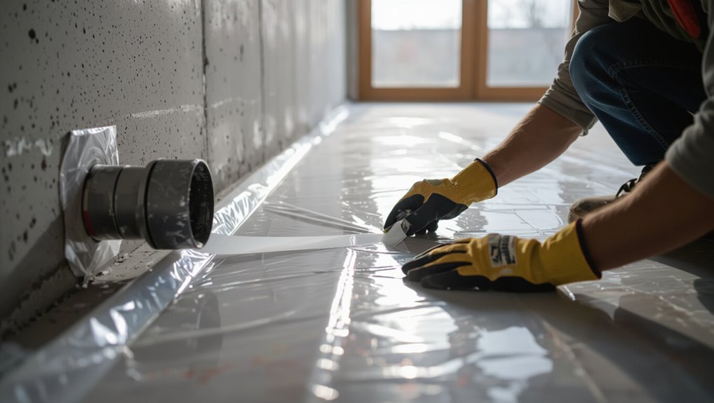 seal edges and penetrations