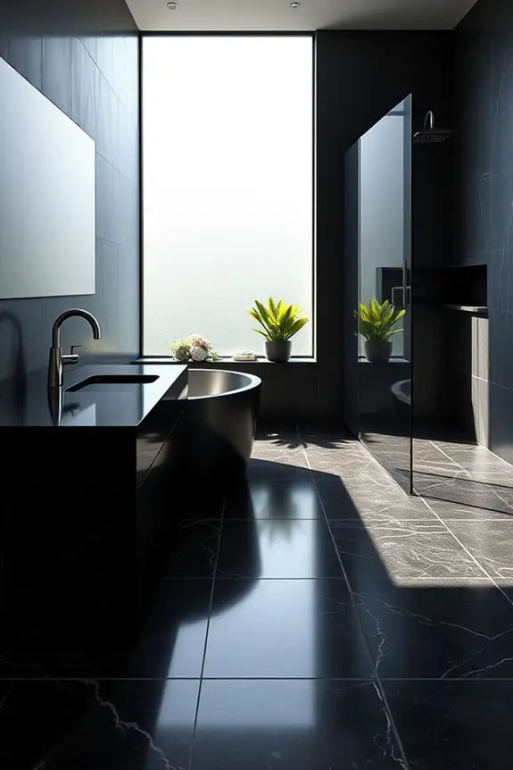 seamless black granite elegance