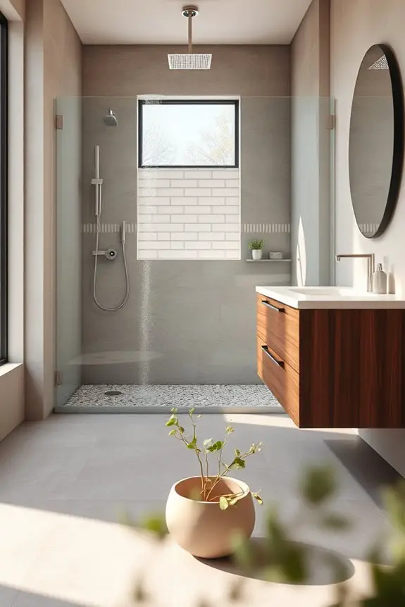 seamless curbless shower design