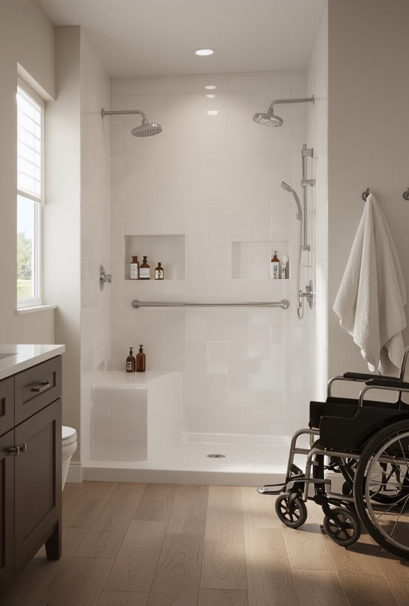 seamless curbless wheelchair accessible flooring