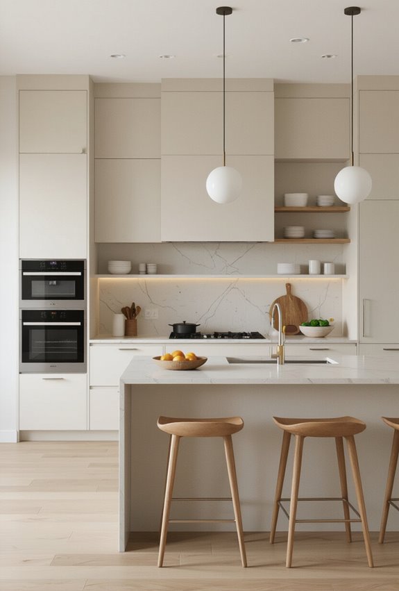 seamless kitchen to living connection