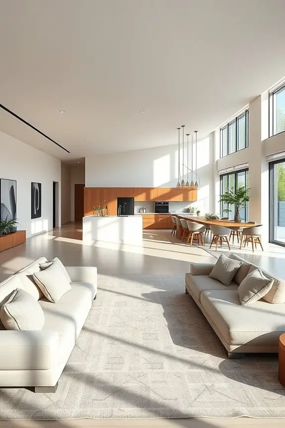 seamless open living spaces