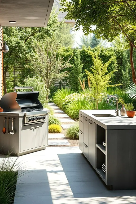 seamless outdoor kitchen integration