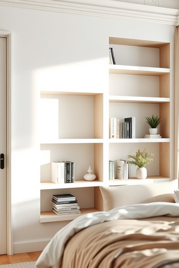 seamless wall niche shelving